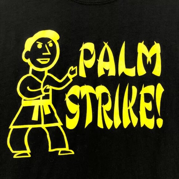 Palm Strike XL Second Degree Yellow Belt Karate Black Tee Fitted Tultex - Picture 3 of 7
